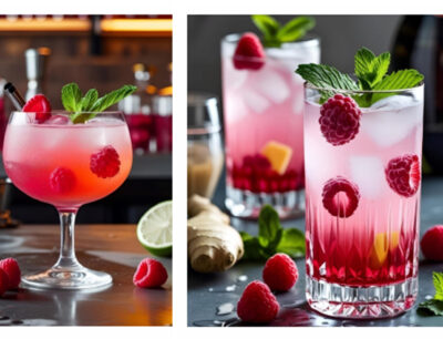 Malinovo–zázvorový spritz